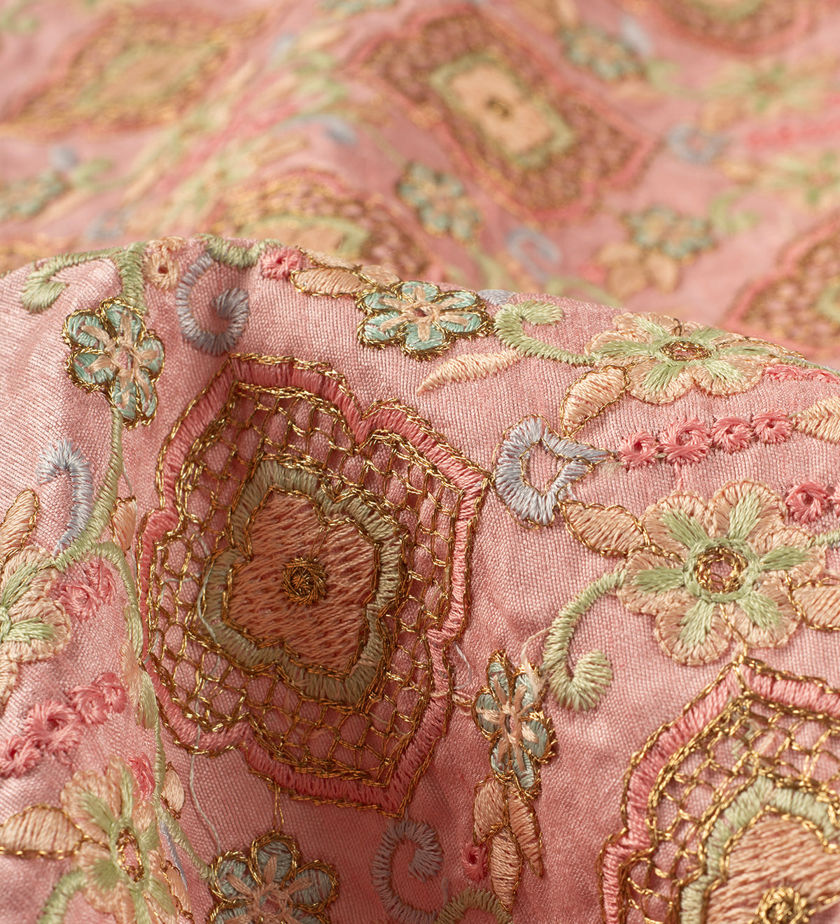 Blush Garden Royale (Unstitched Ethnic Fabric)