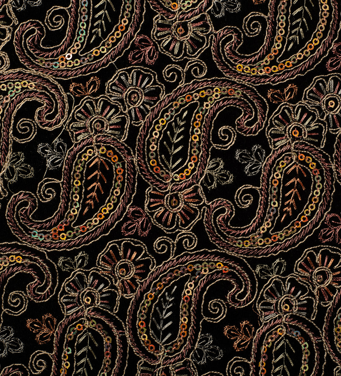 Midnight Royale Paisley (Unstitched Ethnic Fabric)