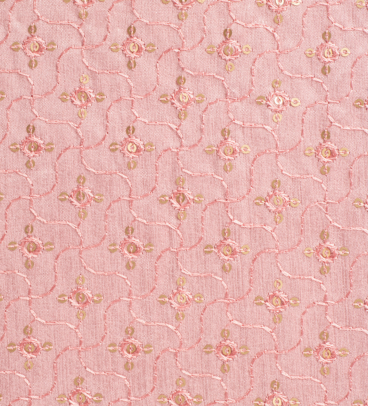 Blush Rosette Luxe (Unstitched Ethnic Fabric)