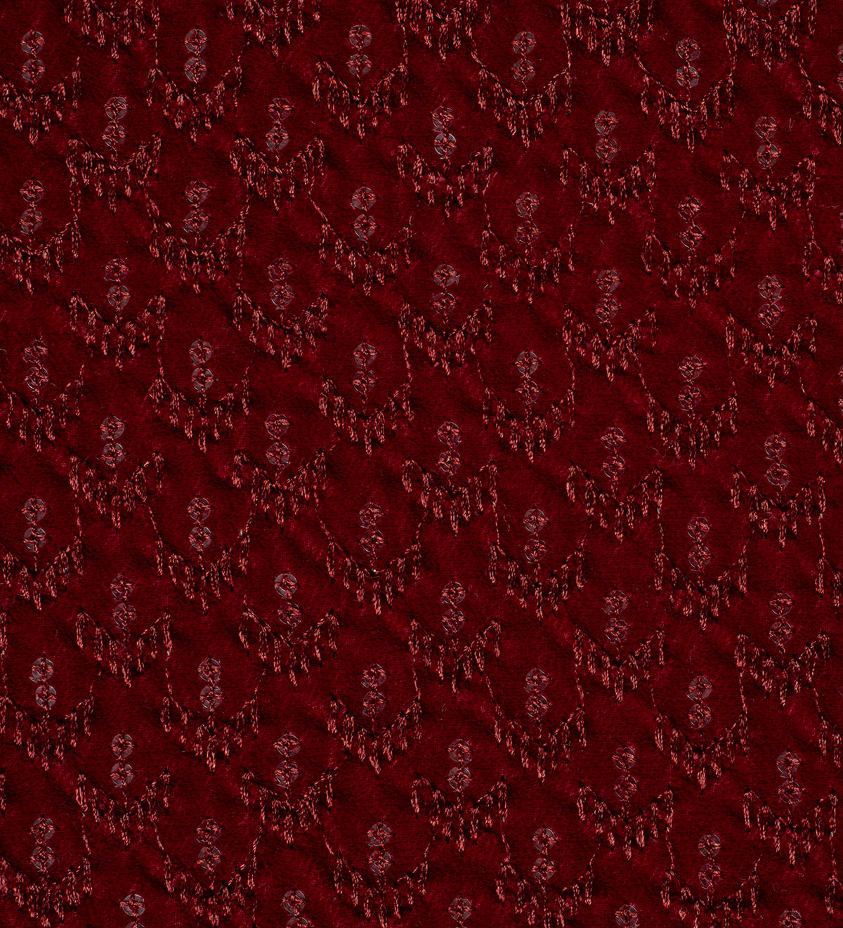 Burgundy Velvet Royale (Unstitched Ethnic Fabric)