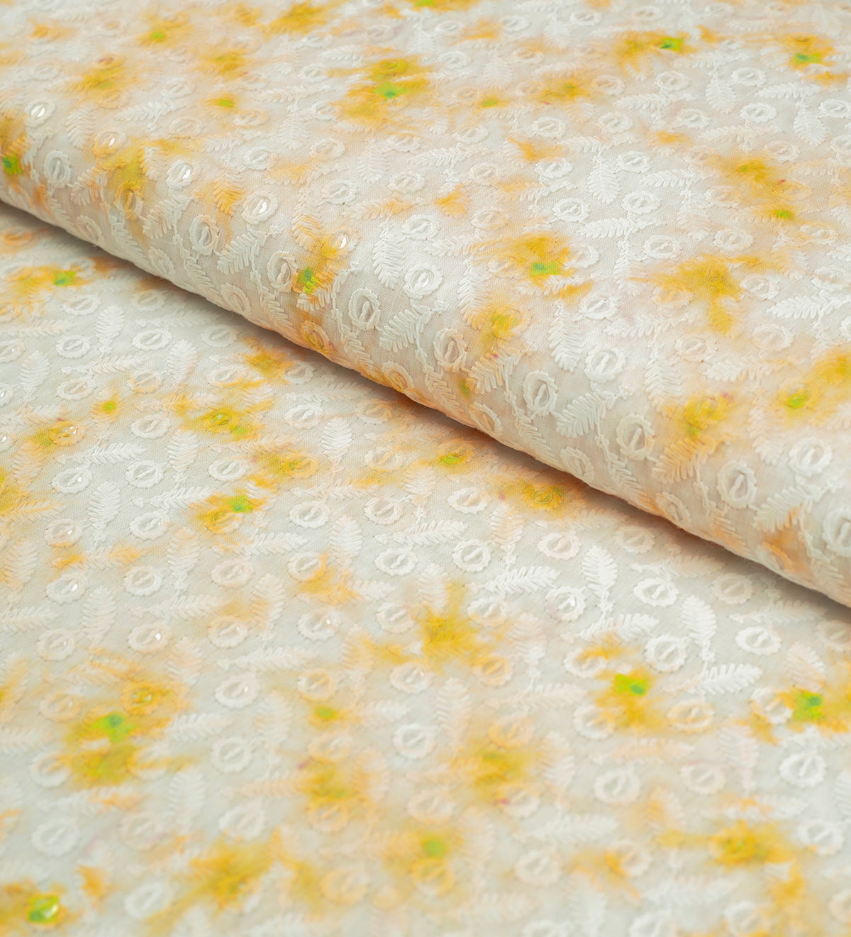 Ivory Sunlit Chikankari (Unstitched Ethnic Fabric)