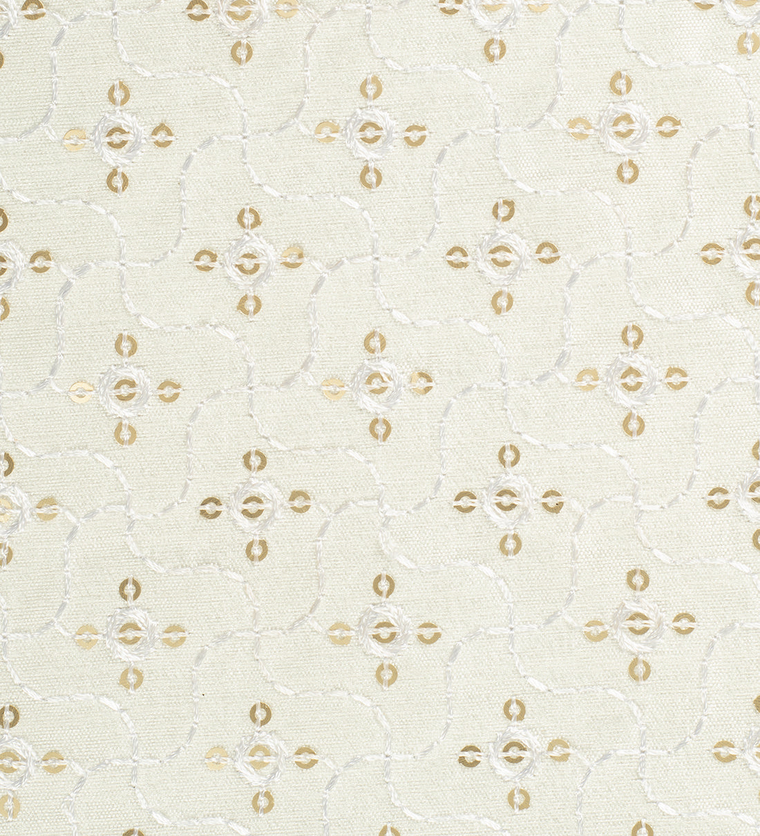 Ivory Pearl Rosette (Unstitched Ethnic Fabric)
