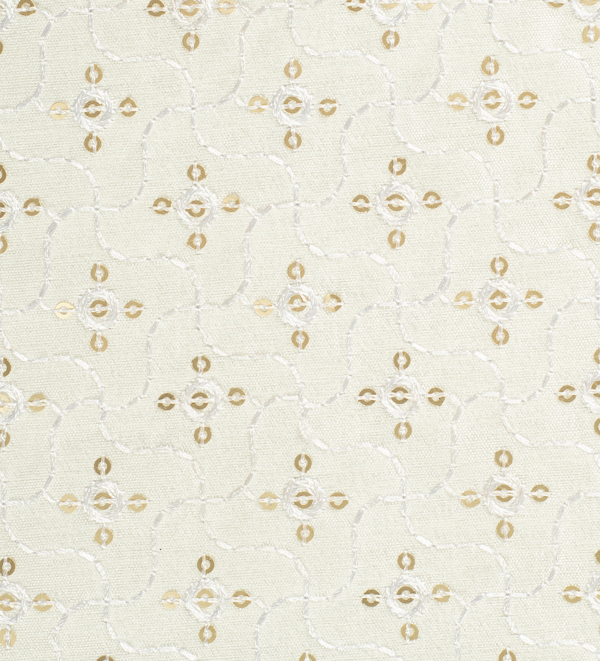 Ivory Pearl Rosette (Unstitched Ethnic Fabric)