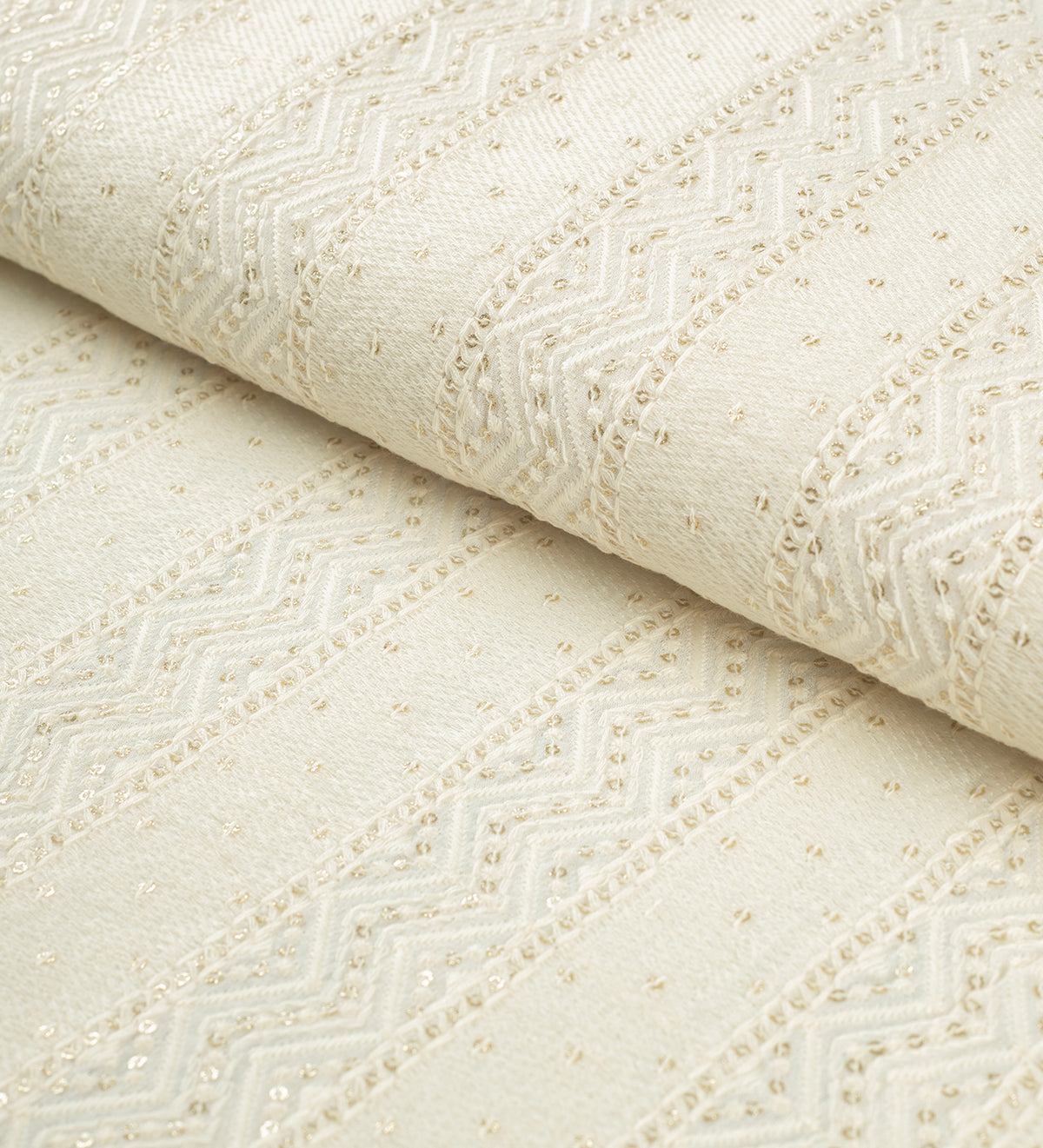 Ivory Pearl Doria (Unstitched Ethnic Fabric)