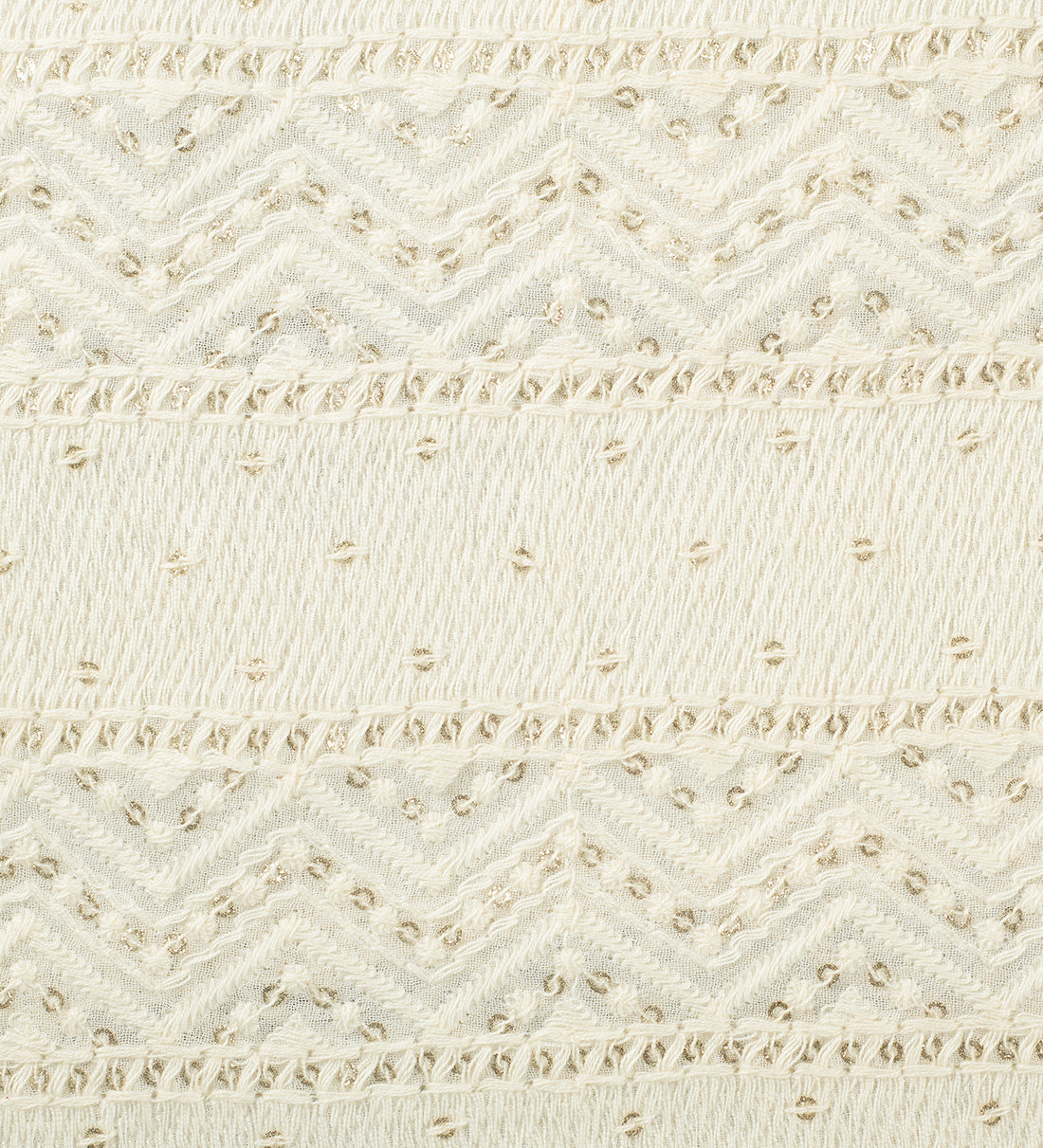 Ivory Pearl Doria (Unstitched Ethnic Fabric)