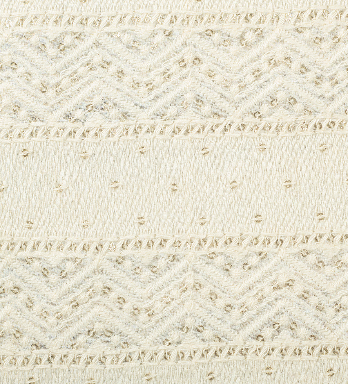 Ivory Pearl Doria (Unstitched Ethnic Fabric)
