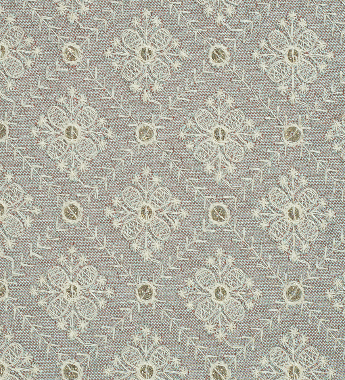 Frosted Blossom Tulle (Unstitched Ethnic Fabric)