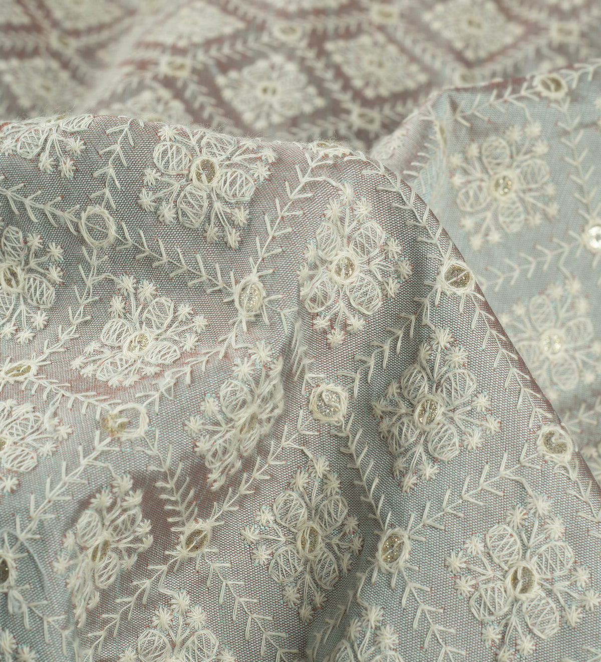 Frosted Blossom Tulle (Unstitched Ethnic Fabric)