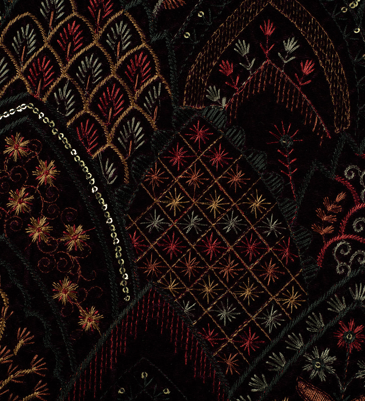 Midnight Heritage Embroidery (Unstitched Ethnic Fabric)