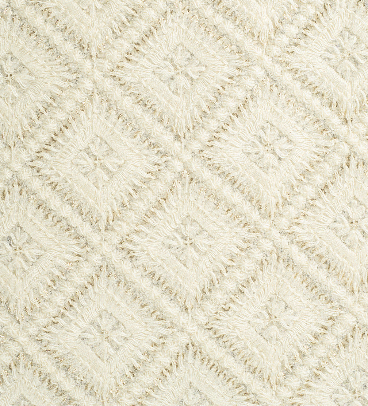 Ivory Luxe Threadwork (Unstitched Ethnic Fabric)