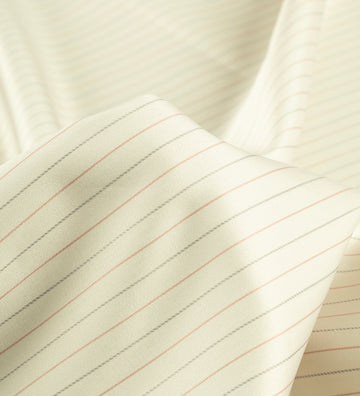 Ivory Whisper Stripe by Tessitura Monti (Unstitched Shirting Fabric)