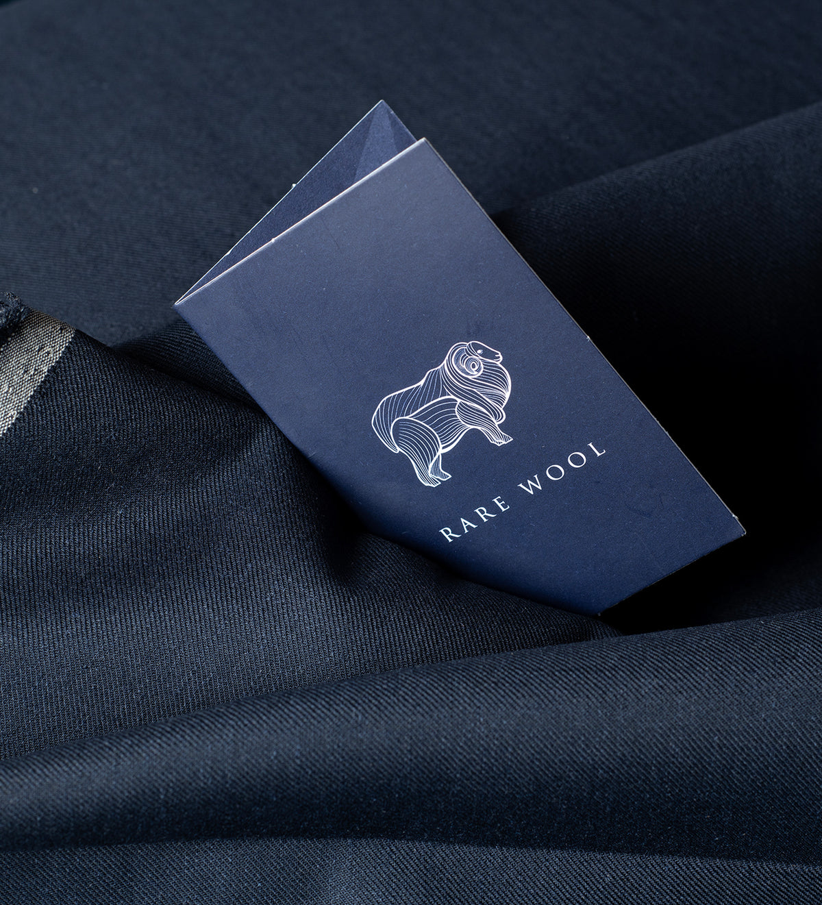 Midnight Navy Twill 120's By Rare Wool (Unstitched Linen Suiting Fabric)