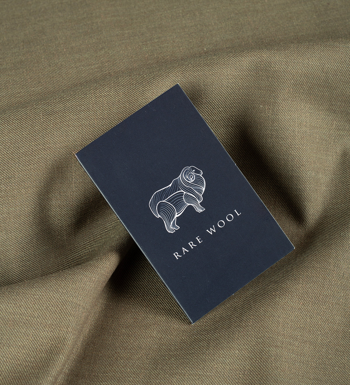 Olive Taupe Twill 120's By Rare Wool (Unstitched Linen Suiting Fabric)