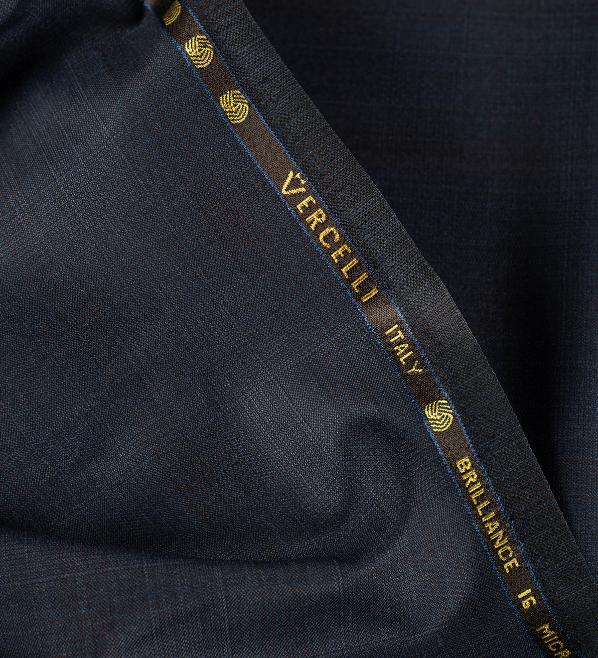 Midnight Burgundy Windowpane super 150's by Vercelli Italy (Unstitched Suiting Fabric)