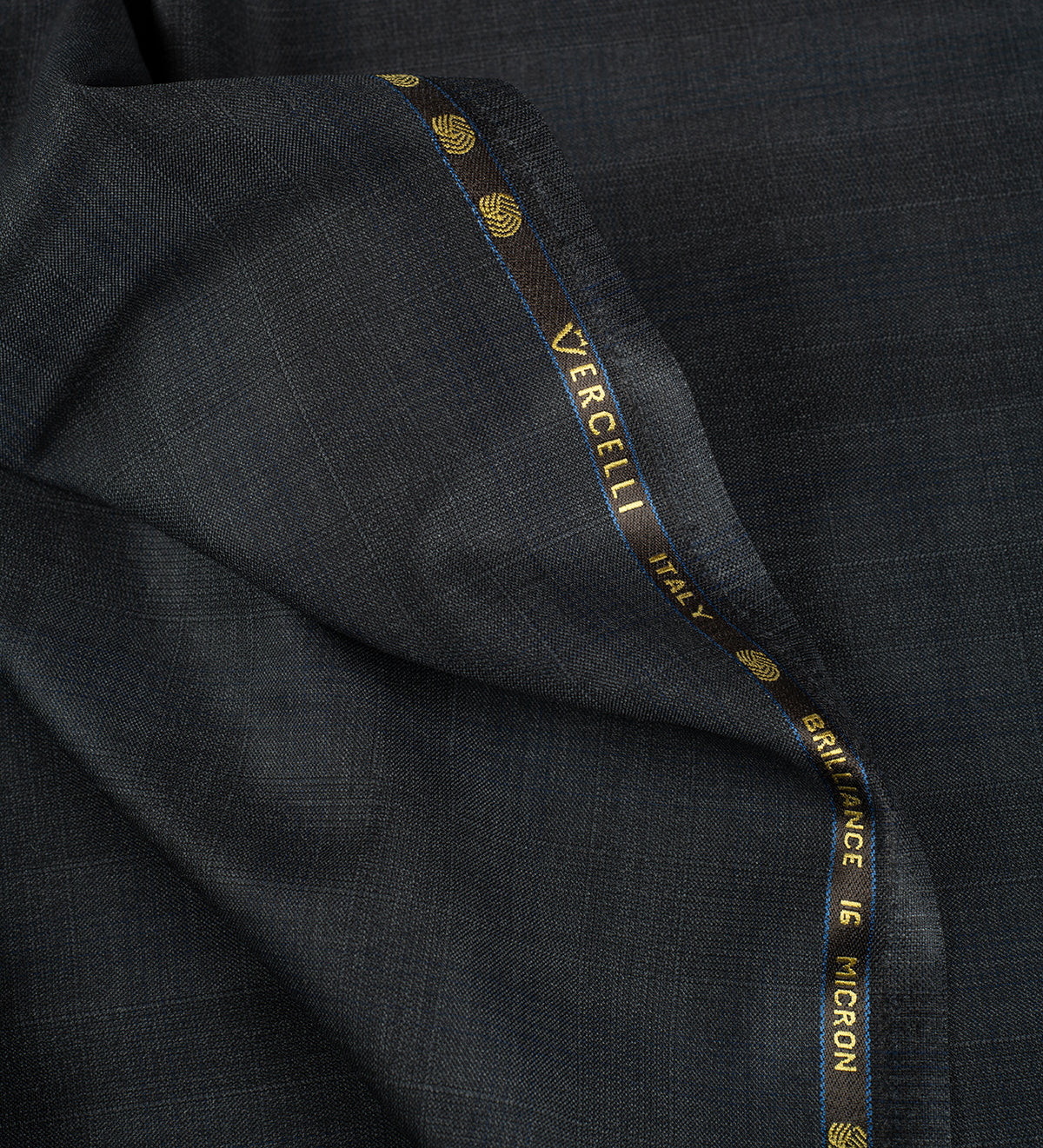 Graphite Shadow Windowpane super 150's by Vercelli Italy (Unstitched Suiting Fabric)