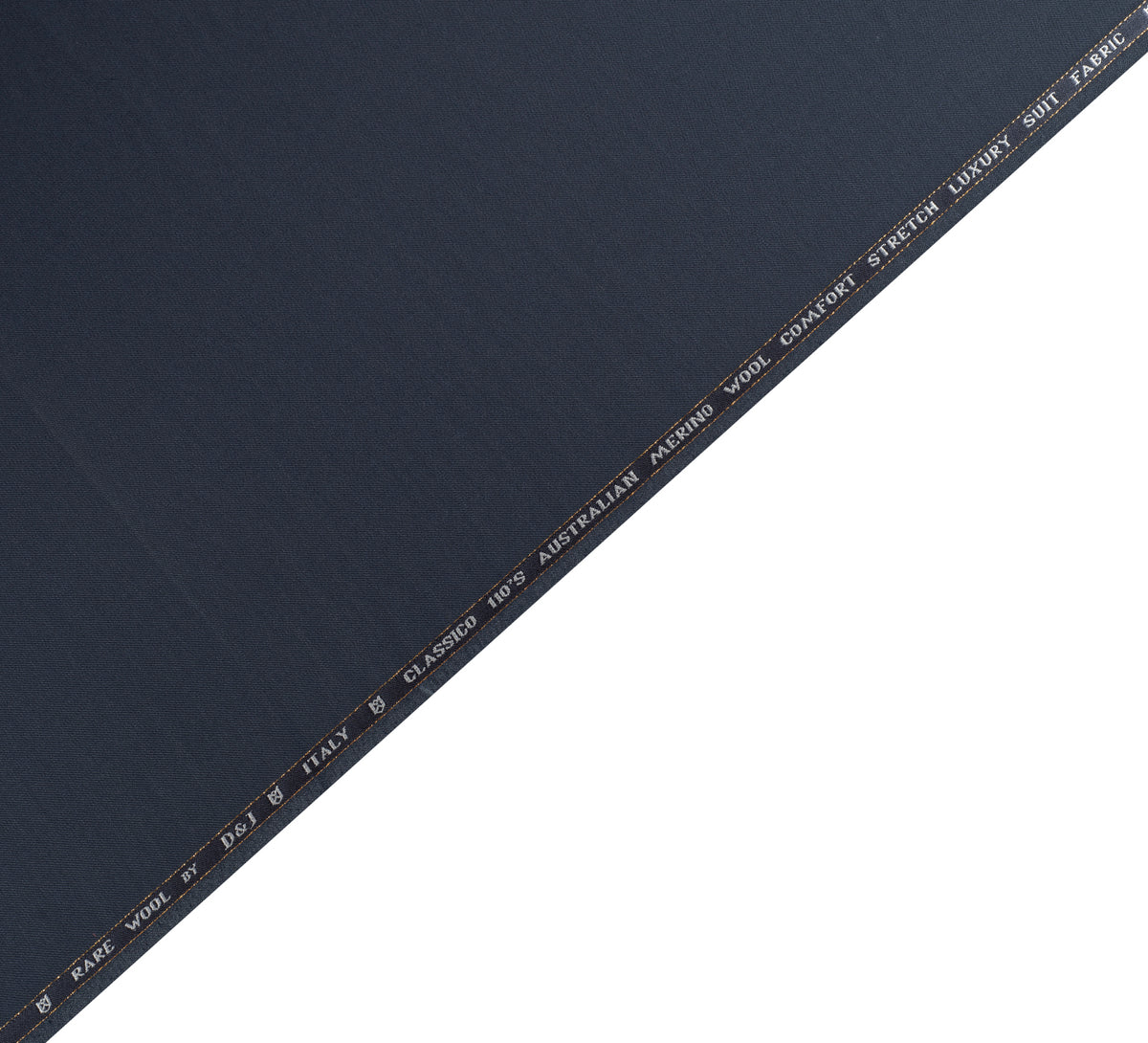 Midnight Navy  Super 110's By Rare Wool (Unstitched Suiting Fabric)