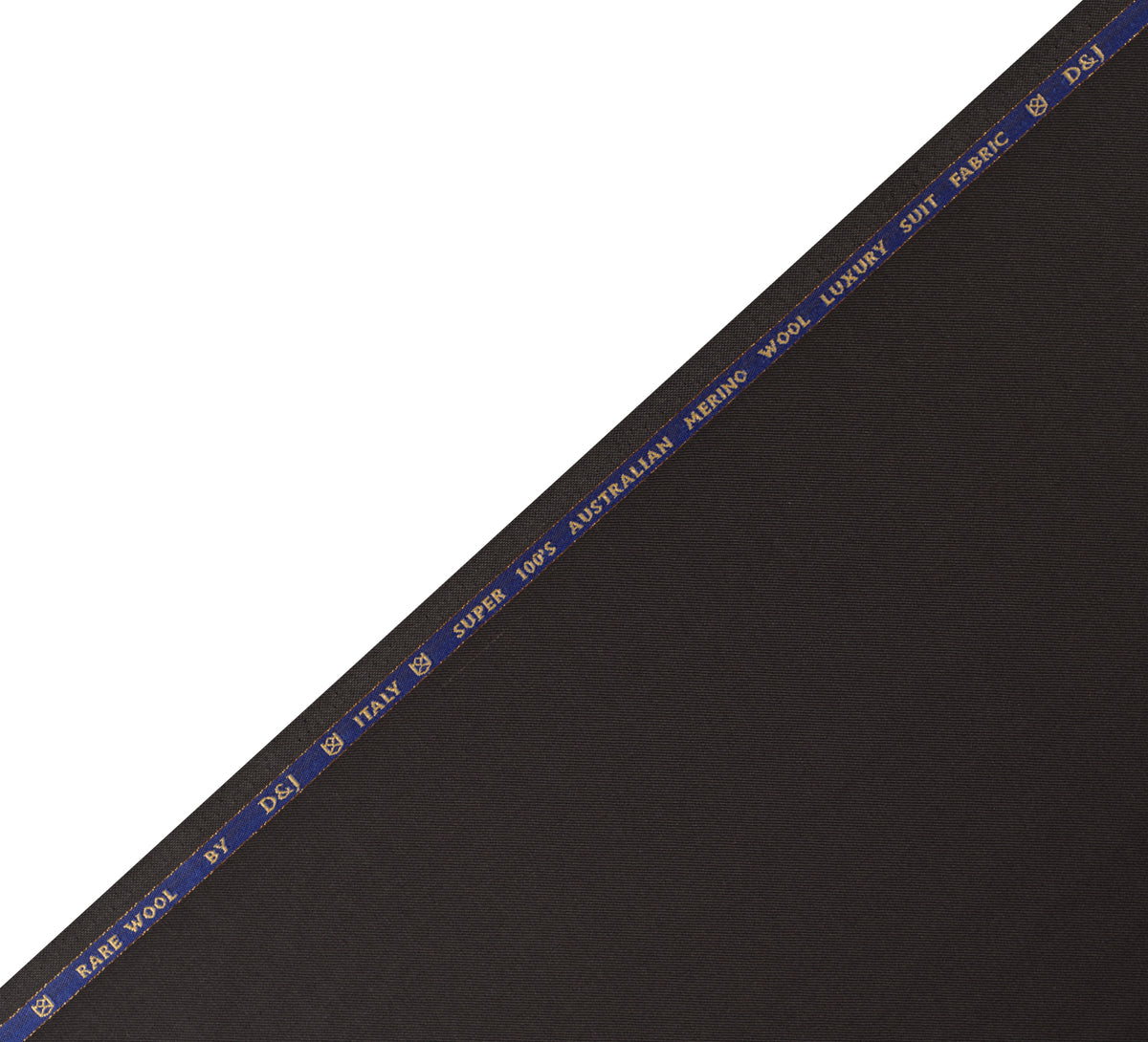 Obsidian Rib Super 100's By Rare Wool (Unstitched Suiting Fabric)