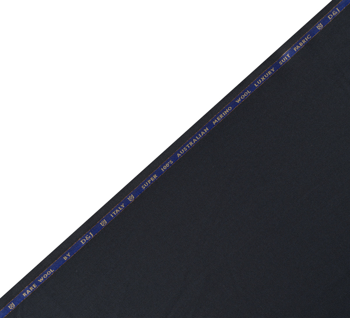 Midnight Navy Super 100's By Rare Wool (Unstitched Suiting Fabric)