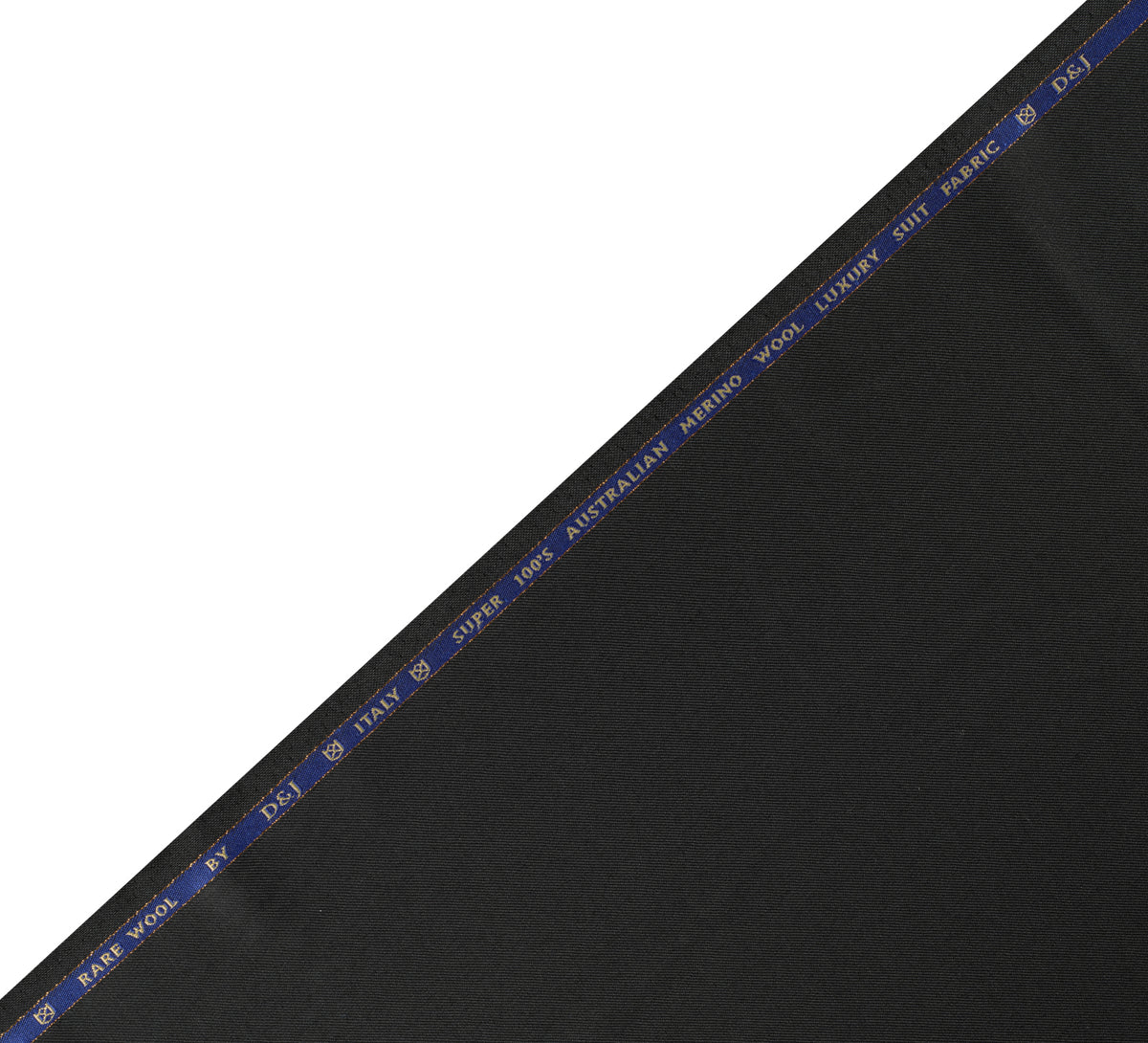 Obsidian Rib Super 100's By Rare Wool (Unstitched Suiting Fabric)