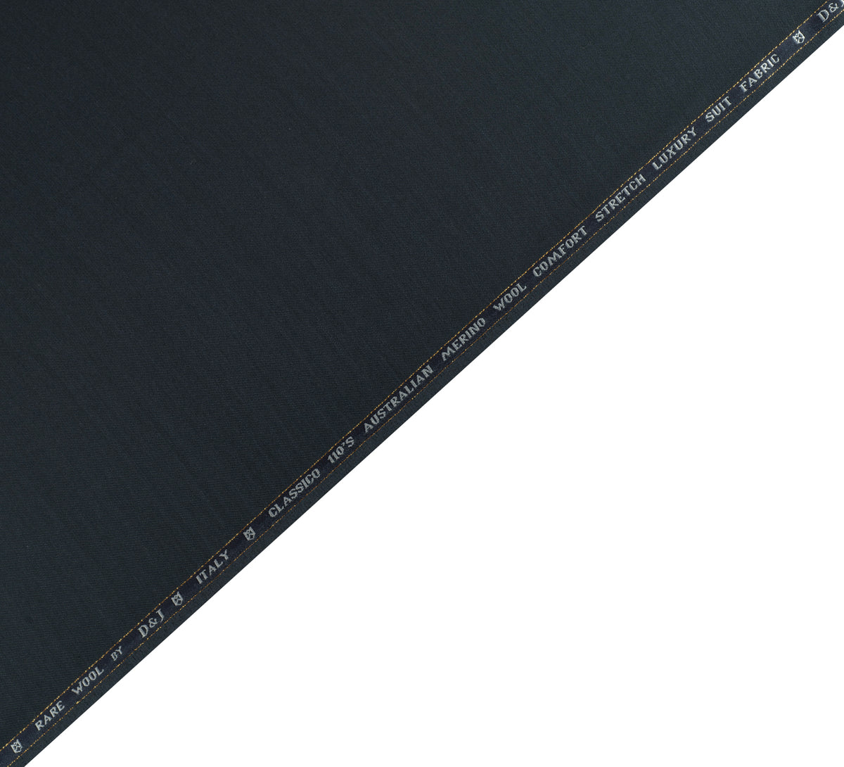 Midnight Slate Super 110's By Rare Wool (Unstitched Suiting Fabric)