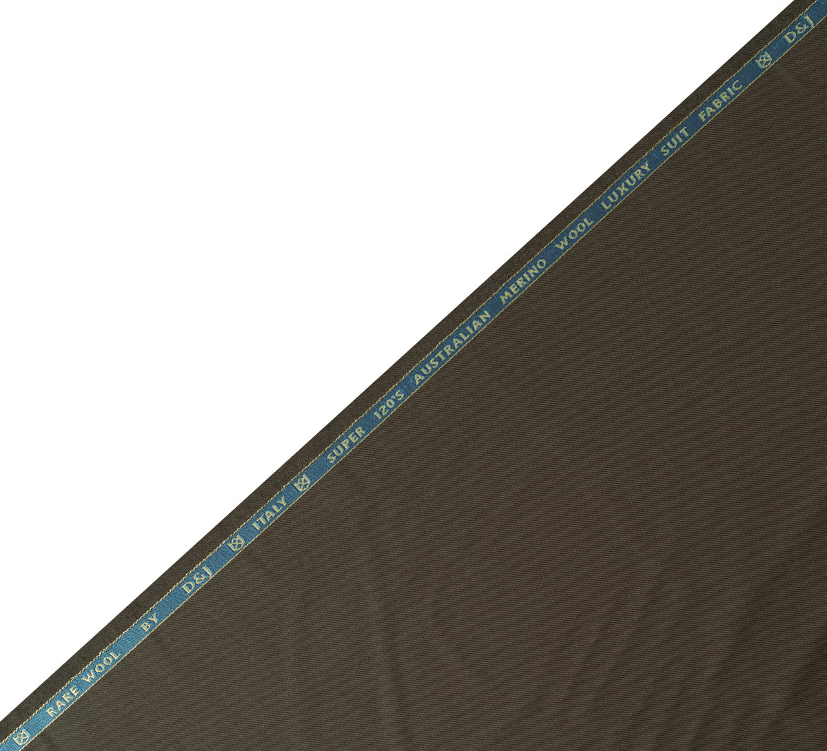 Espresso Mocha Super 120's By Rare Wool (Unstitched Suiting Fabric)