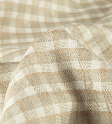 Sandstone Luxe Check By Linen vogue (Unstitched Shirting, Suiting and Kurta Fabric)