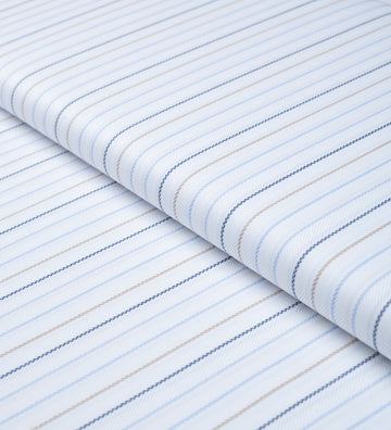 Summit Blanc Stripe by Reid & Taylor (Unstitched Shirting Fabric)