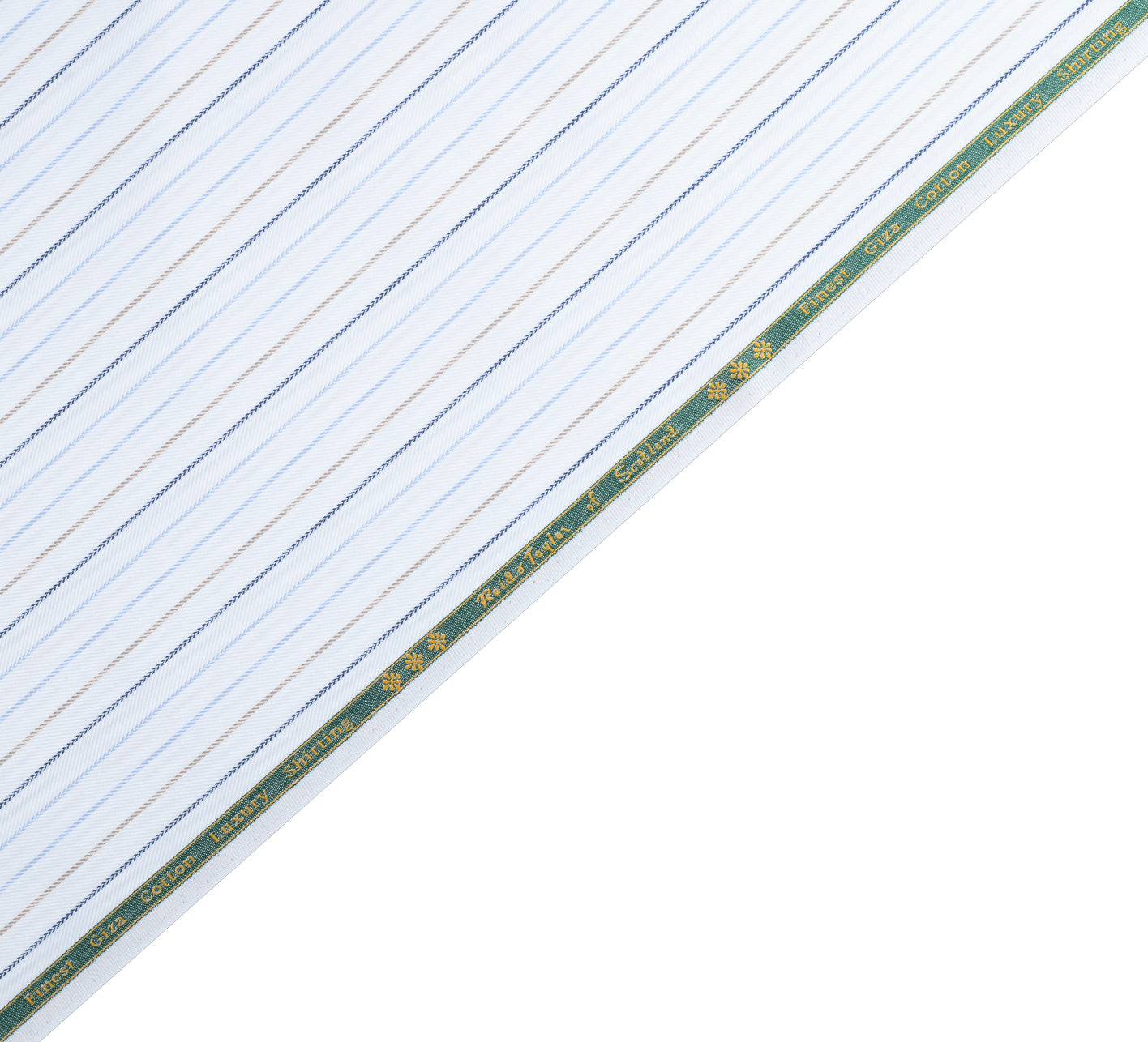 Summit Blanc Stripe by Reid & Taylor (Unstitched Shirting Fabric)
