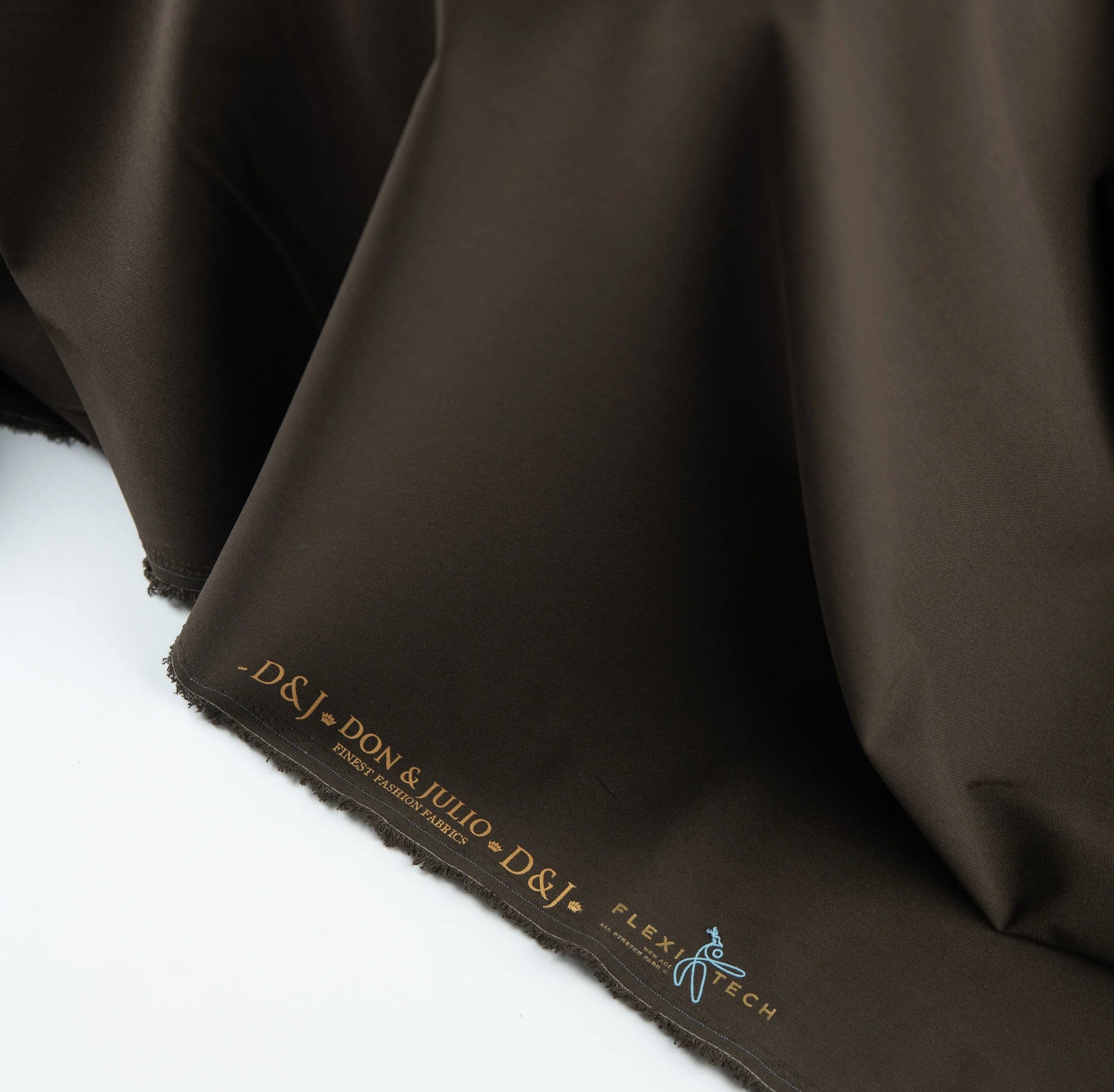 Brown Lycra By D&J Italy (Unstitched Suiting Fabric) - Detailory