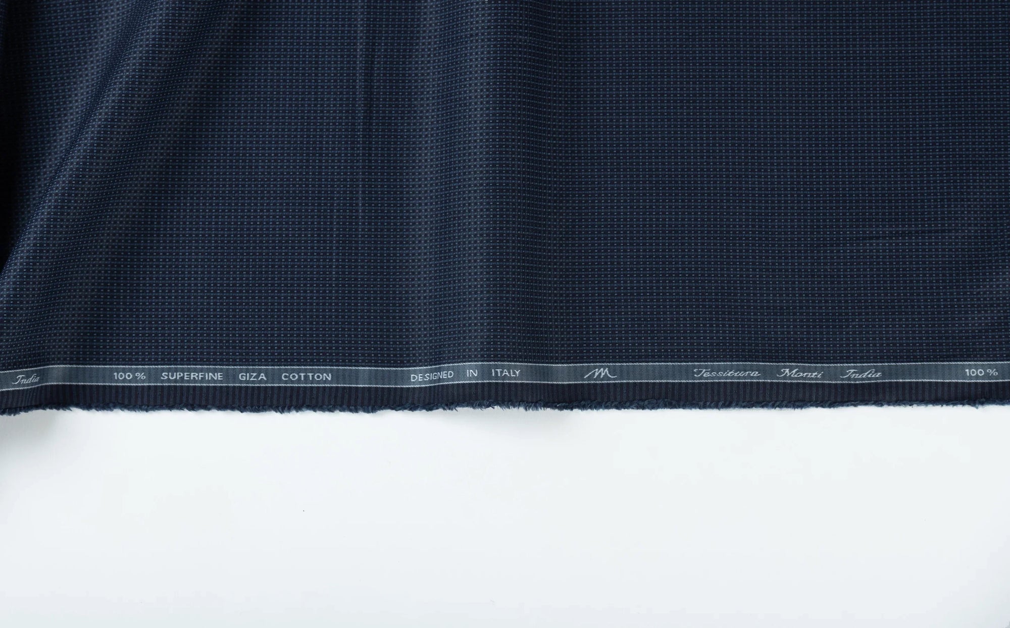 Nocturne Blue by Tessitura Monti (Unstitched Shirting Fabric) - Detailory