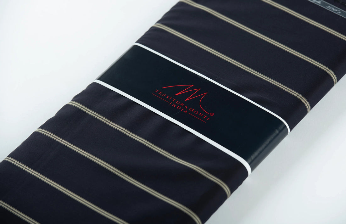 Prestige Stripe by Tessitura Monti (Unstitched Shirting Fabric) - Detailory