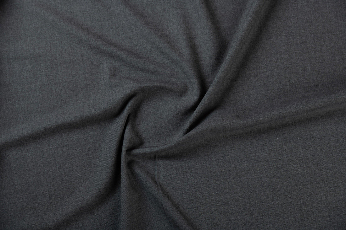 Graphite Grey Lycra By D&J Italy (Unstitched Suiting Fabric) - Detailory