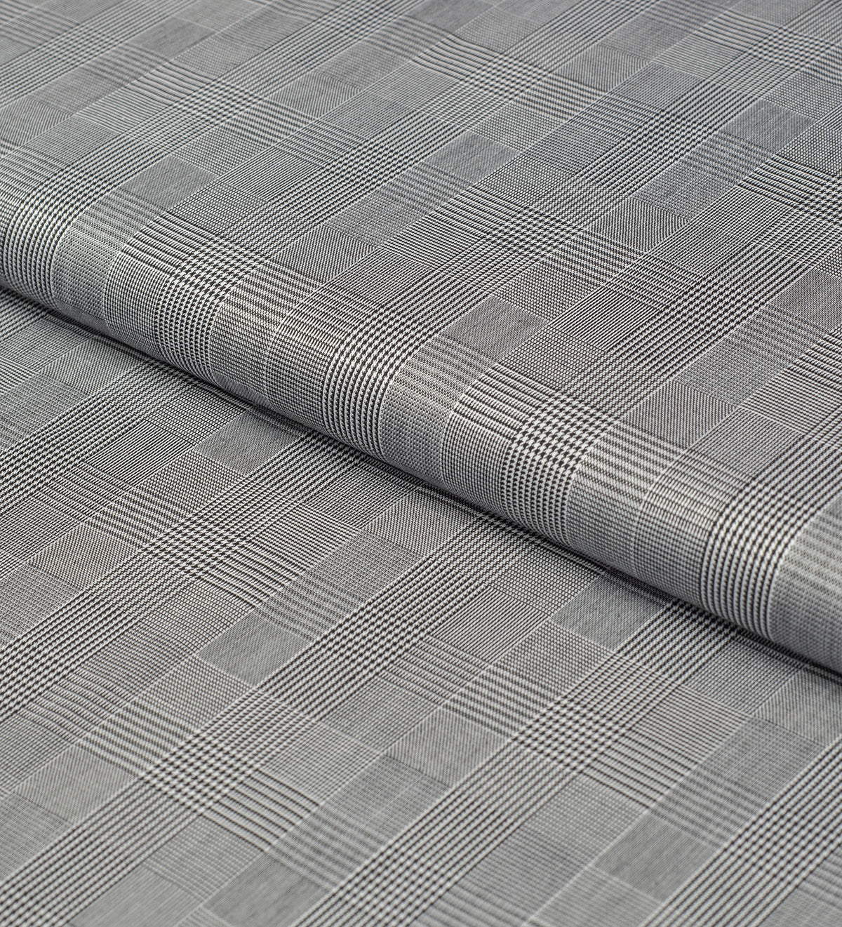 Noir Heritage Grid by Reid & Taylor (Unstitched Shirting Fabric)