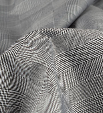 Noir Heritage Grid by Reid & Taylor (Unstitched Shirting Fabric)