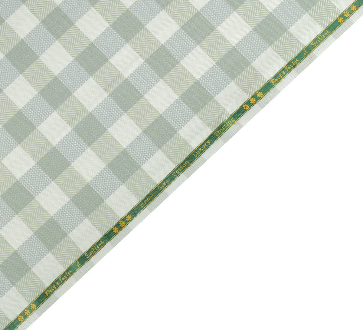 Sage Mist Geometric Luxe by Reid & Taylor (Unstitched Shirting Fabric)