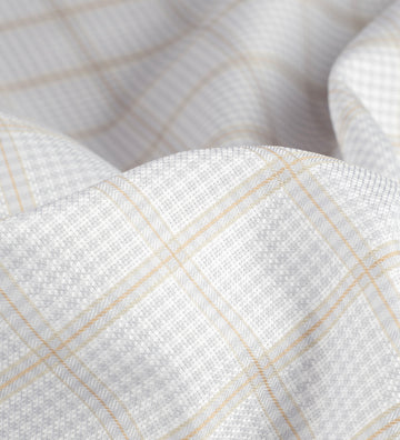 Ivory Luxe Plaid by Reid & Taylor (Unstitched Shirting Fabric)
