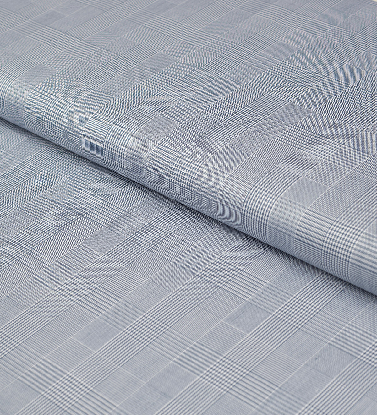 Sterling Navy Microcheck  by Reid & Taylor (Unstitched Shirting Fabric)