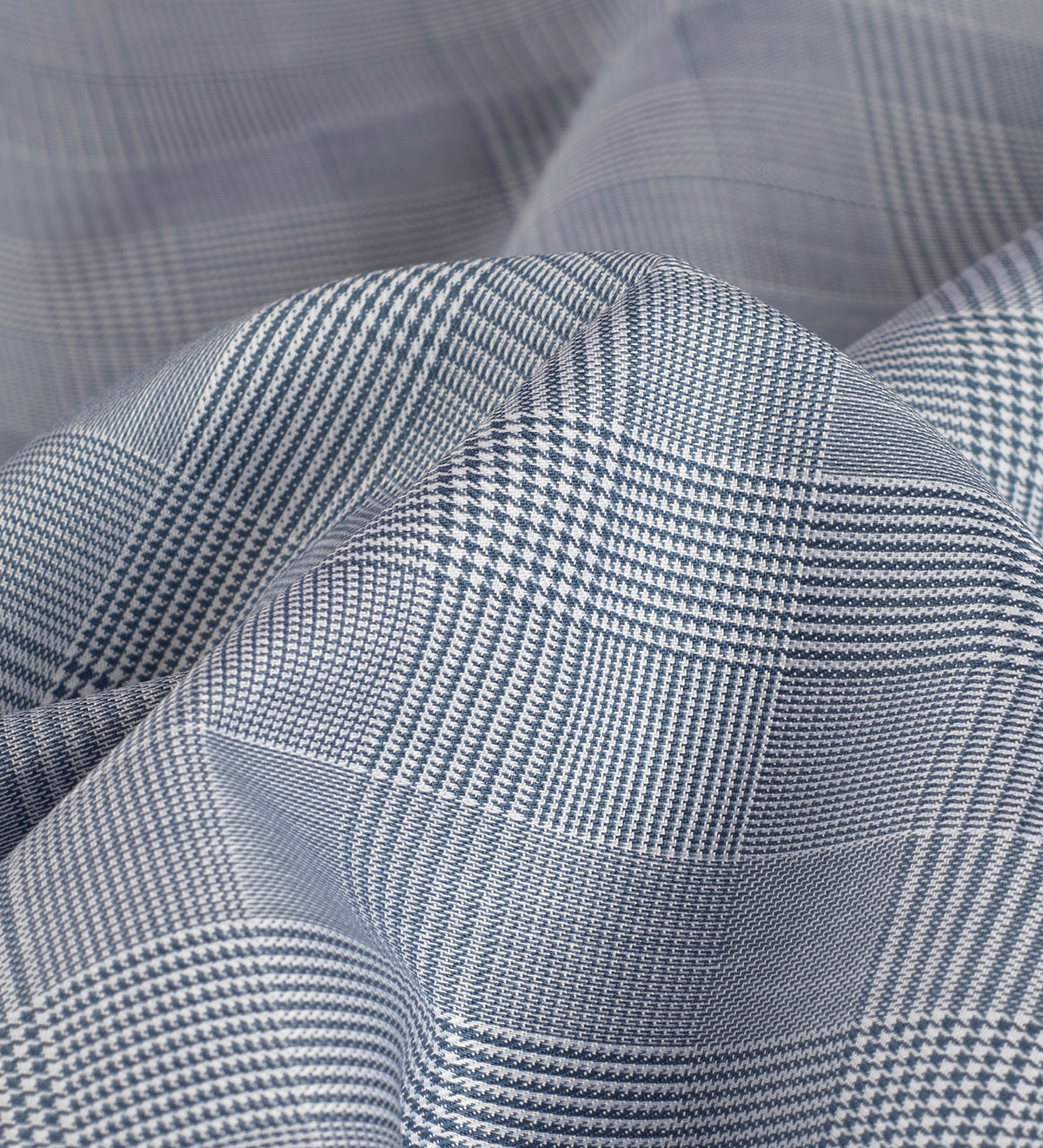 Sterling Navy Microcheck  by Reid & Taylor (Unstitched Shirting Fabric)