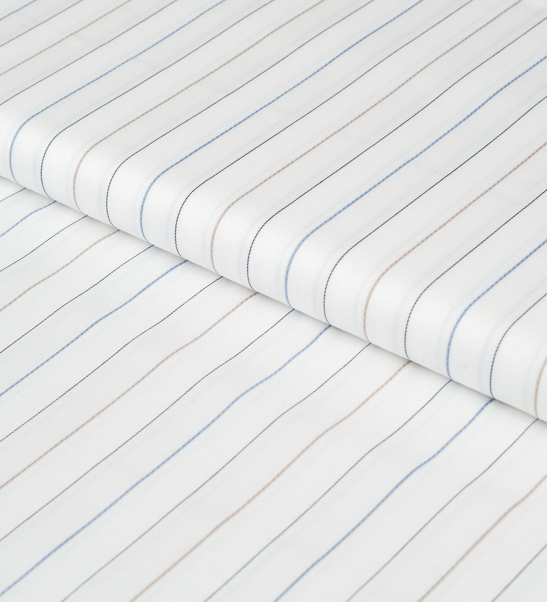 Ivory Luxe Multi-Stripe by Reid & Taylor (Unstitched Shirting Fabric)