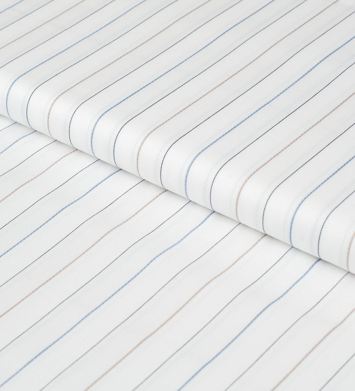 Ivory Luxe Multi-Stripe by Reid & Taylor (Unstitched Shirting Fabric)