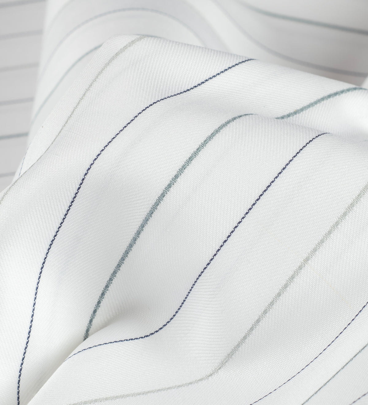 Arctic Pearl Luxe Stripe by Reid & Taylor (Unstitched Shirting Fabric)