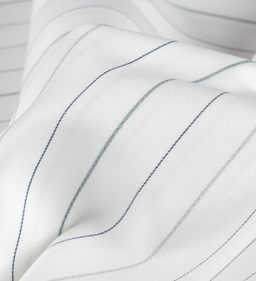 Arctic Pearl Luxe Stripe by Reid & Taylor (Unstitched Shirting Fabric)