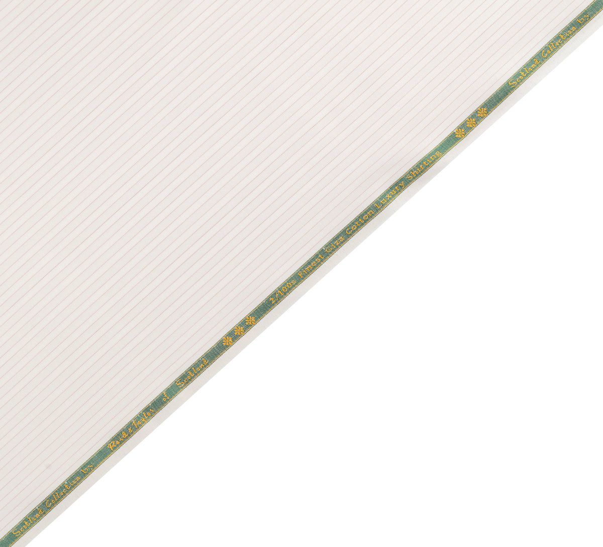 Rosé Ivory Stripe 2/100 by Reid & Taylor (Unstitched Shirting Fabric)