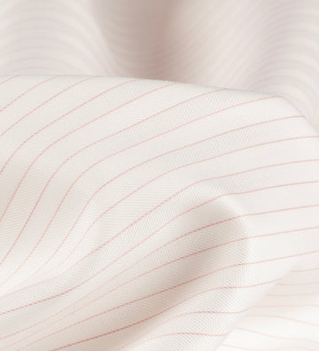Rosé Ivory Stripe 2/100 by Reid & Taylor (Unstitched Shirting Fabric)