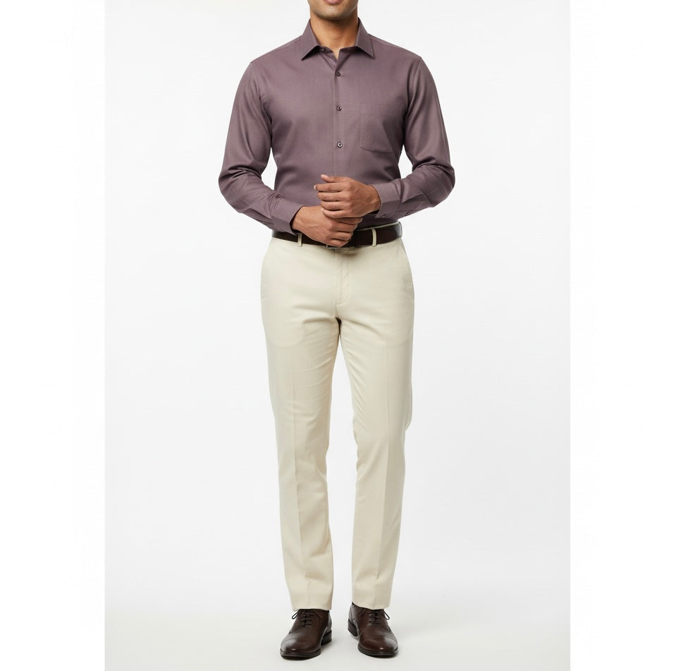 Dusky Mauve by Luthai (Unstitched Shirting Fabric)