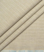 Beige Baron Linen By Linen Club (Unstitched Suiting Fabric) - Detailory