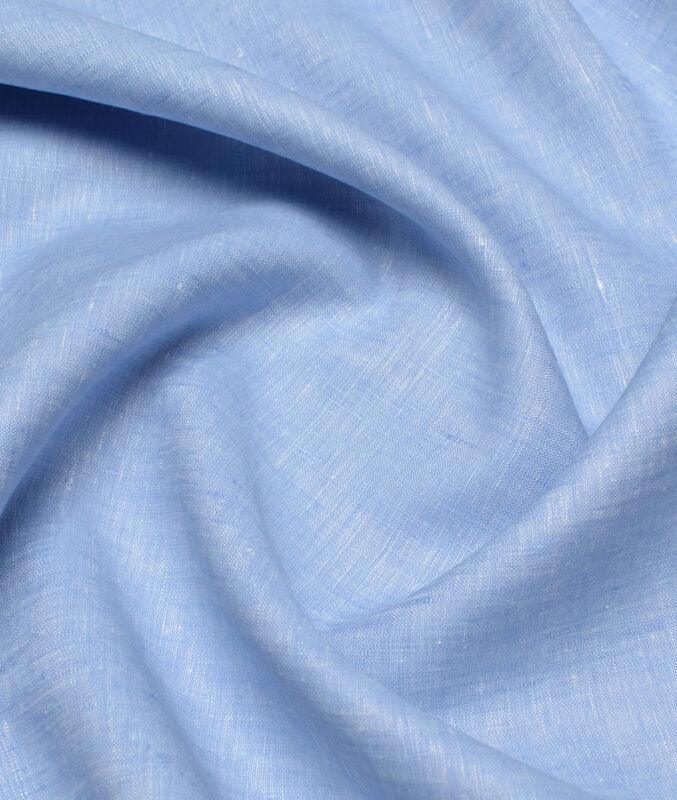 Santorini Sky By Linen Club (Unstitched Shirting Fabric) - Detailory