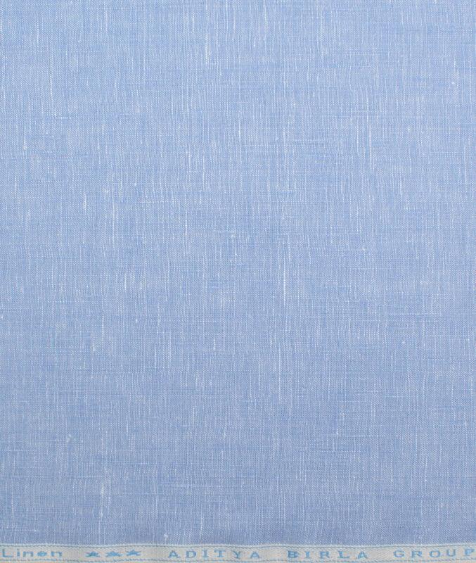 Santorini Sky By Linen Club (Unstitched Shirting Fabric) - Detailory