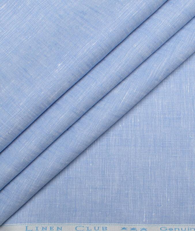 Santorini Sky By Linen Club (Unstitched Shirting Fabric) - Detailory