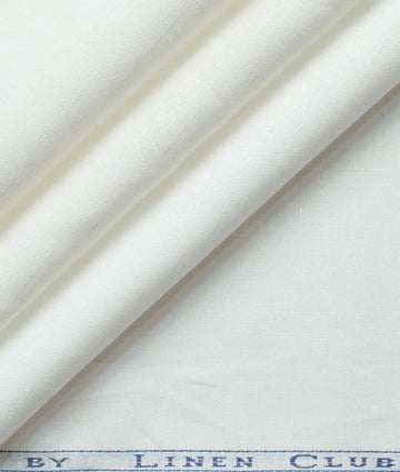 White Cavallo by Linen Club (Unstitched Shirting Fabric) - Detailory